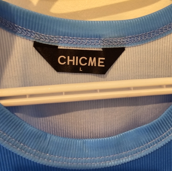 Chic Me ombre asymmetrical mini dress size L - Picture 4 of 6